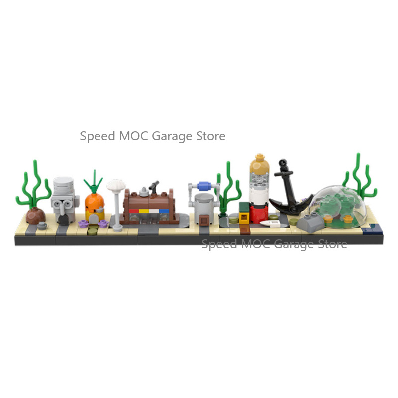 Lego Set Creator - Conjunto MOC de Cenário Subaquático Detalhado,
