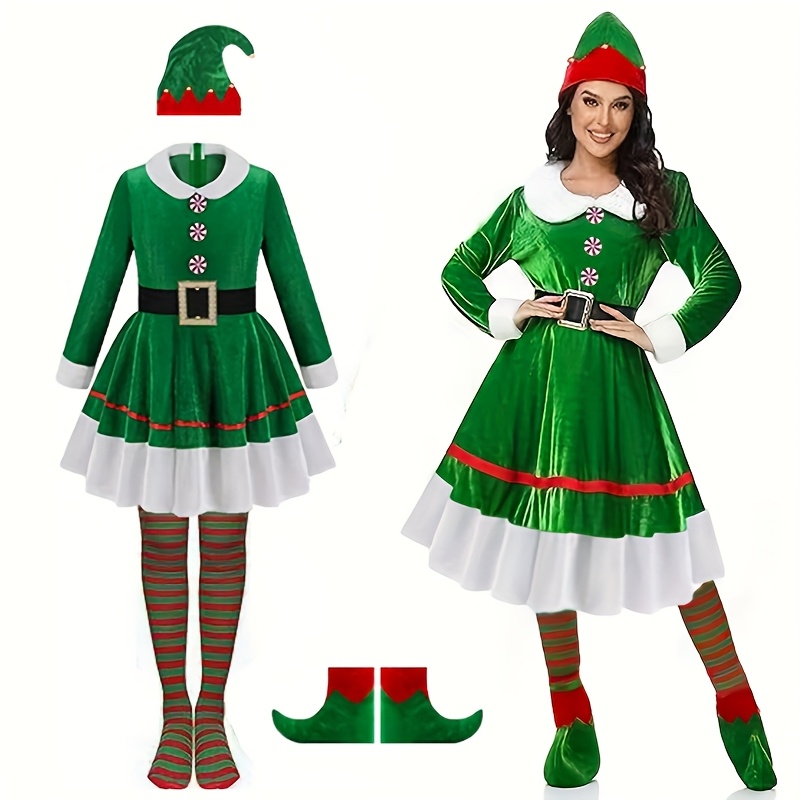 Elf Costume Christmas - 5 pçs conjunto de traje de