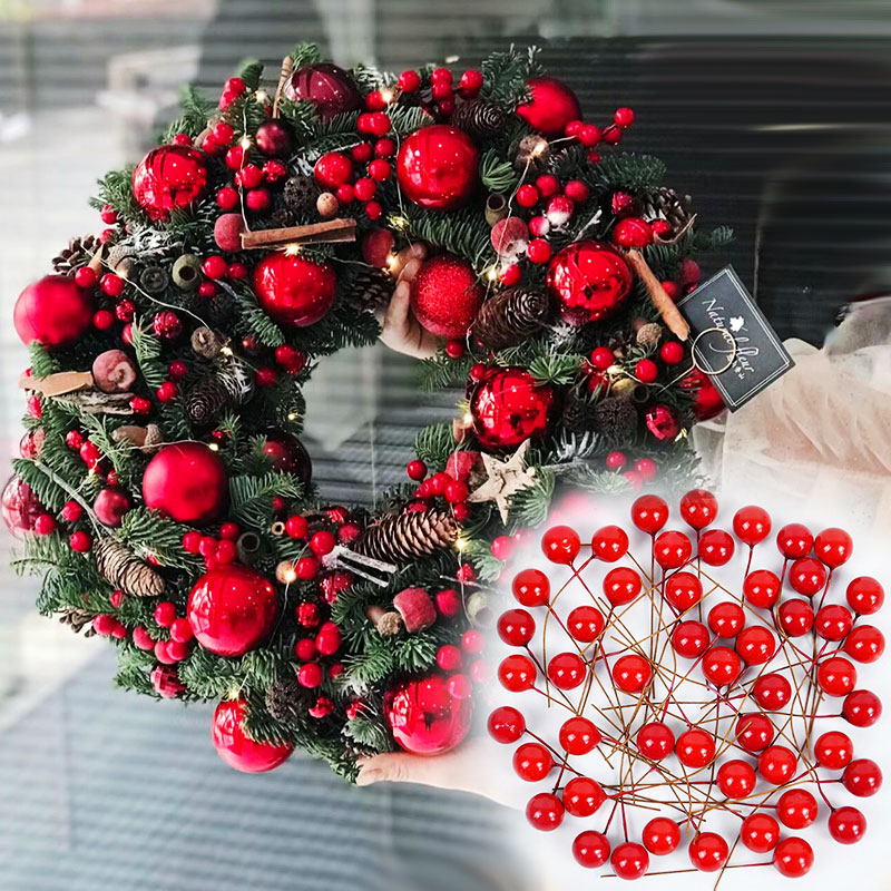 Mini Fake Berry Flor Artificia - Christmas Wreath Fake avaliação e preço