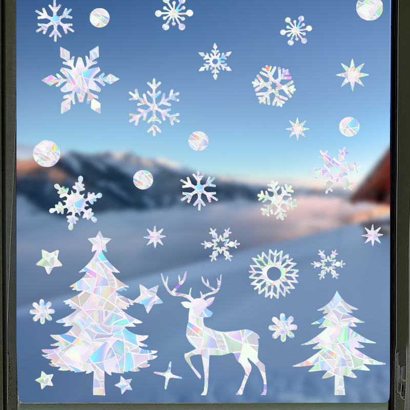 Etiqueta Da Janela De Natal Ad - Snowflake Window Decal avaliação e preço