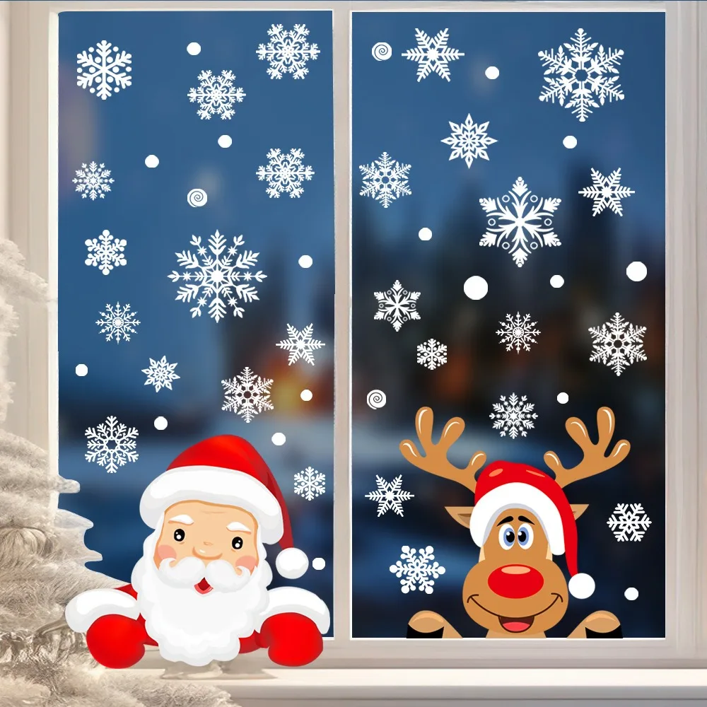 Natal dos desenhos animados pa - Snowflake Window Decal avaliação e preço