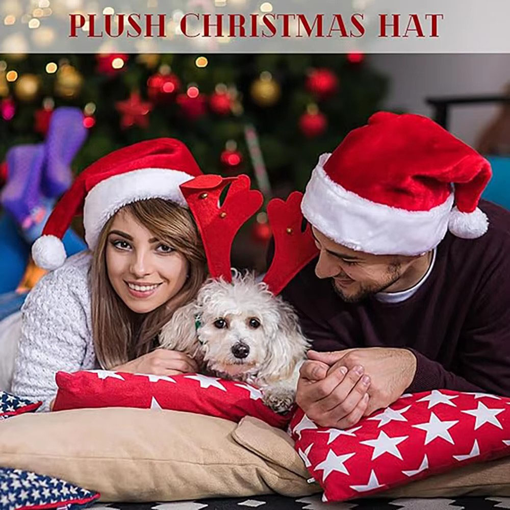 Novo Chapéu de Natal para Adul - Santa Hat Plush avaliação e preço