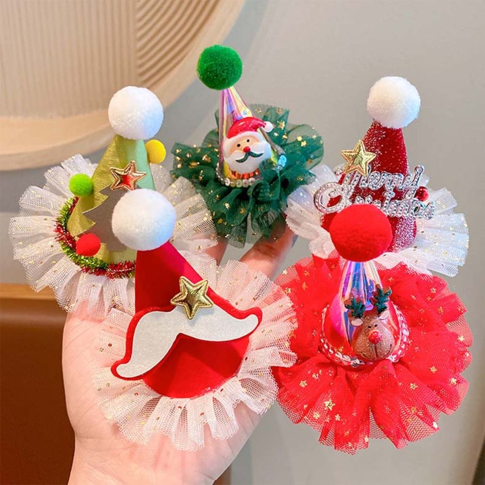 Bonito estrela natal grampo de - Santa Hat Plush avaliação e preço