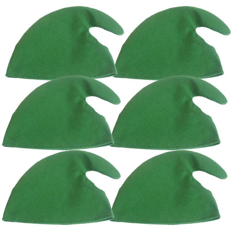 E8BD Pacote 6 chapéus elfo par - Elf Costume Christmas avaliação e preço