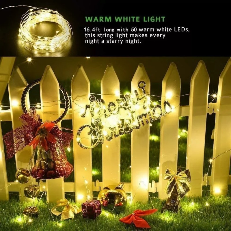 1 unidade de Luz Solar Externa - Led Fairy String Lights avaliação e preço