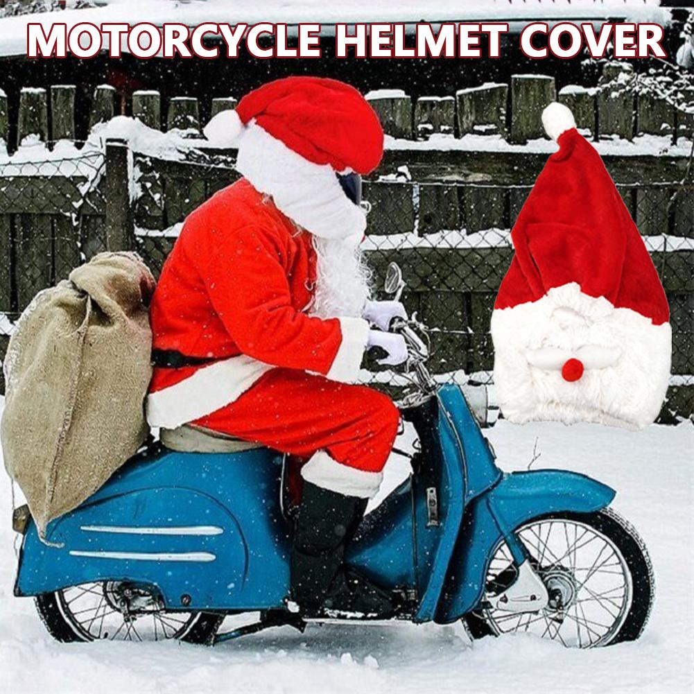 Motocicleta papai noel engraça - Santa Hat Plush avaliação e preço