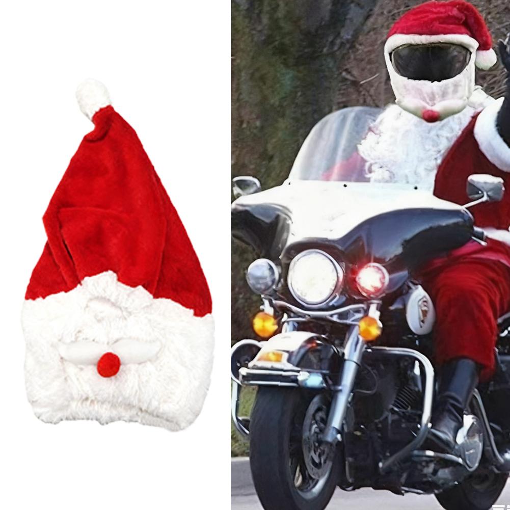 Motocicleta papai noel engraça - Santa Hat Plush avaliação e preço