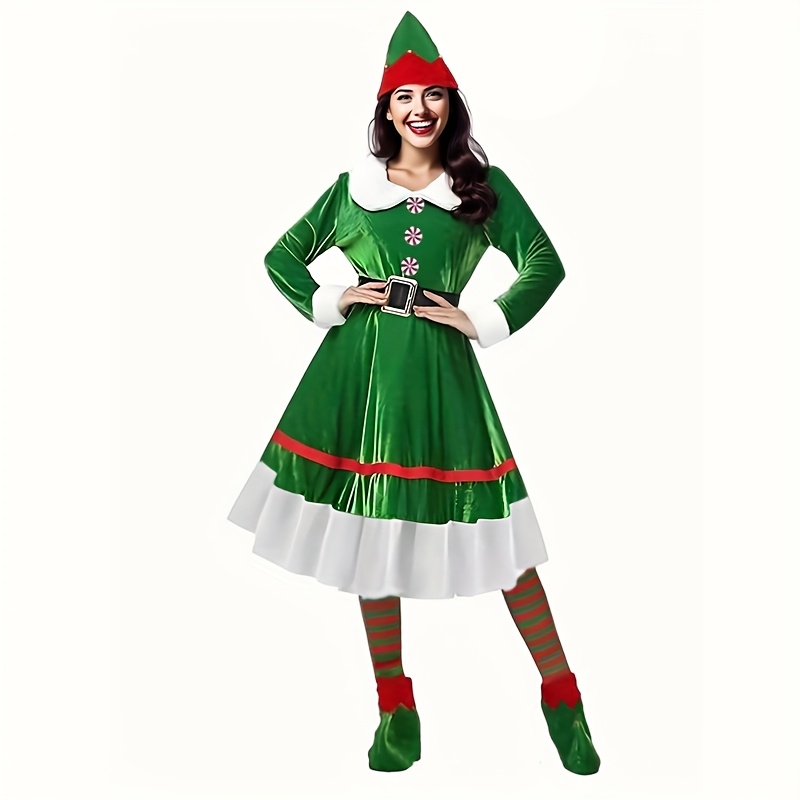 5 pçs conjunto de traje de elf - Elf Costume Christmas avaliação e preço