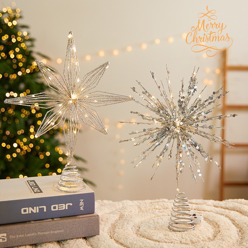 30cm árvore de natal toppers e - Star Tree Topper avaliação e preço