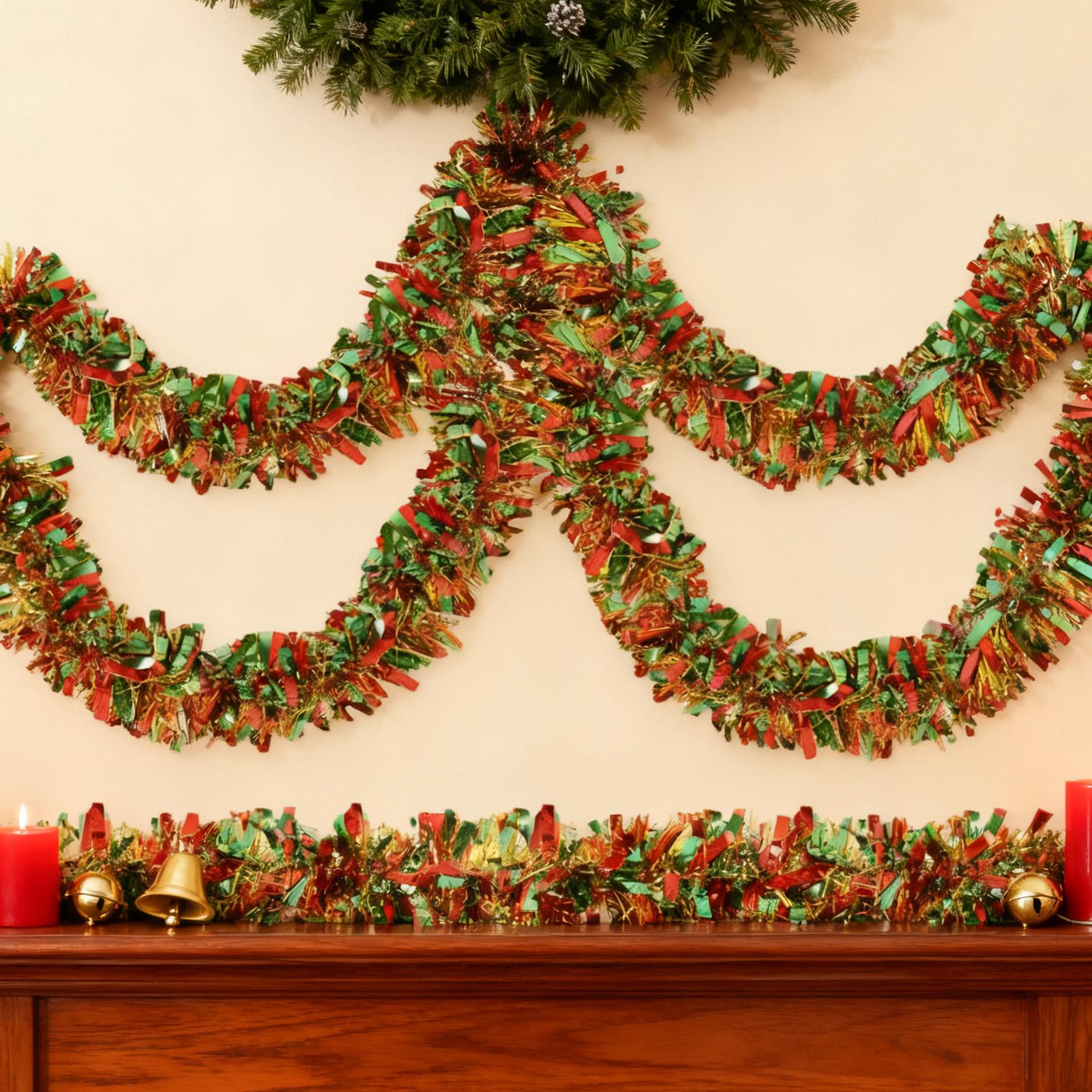 Natal enfeites guirlanda espum - Tinsel Garland Decoration avaliação e preço