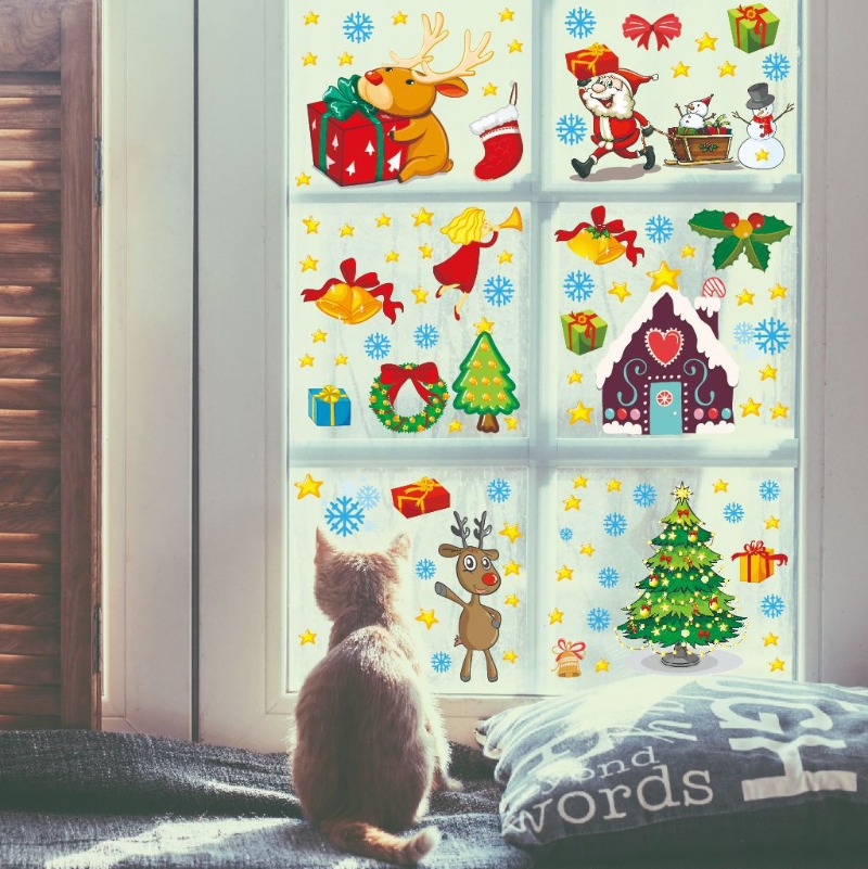 4 pçs pvc natal floco de neve  - Snowflake Window Decal avaliação e preço