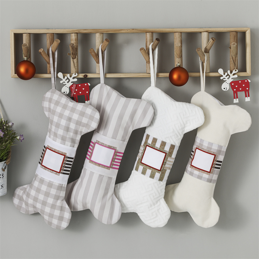 Meia xadrez Pet Natal para cãe - Christmas Stocking Hanging avaliação e preço