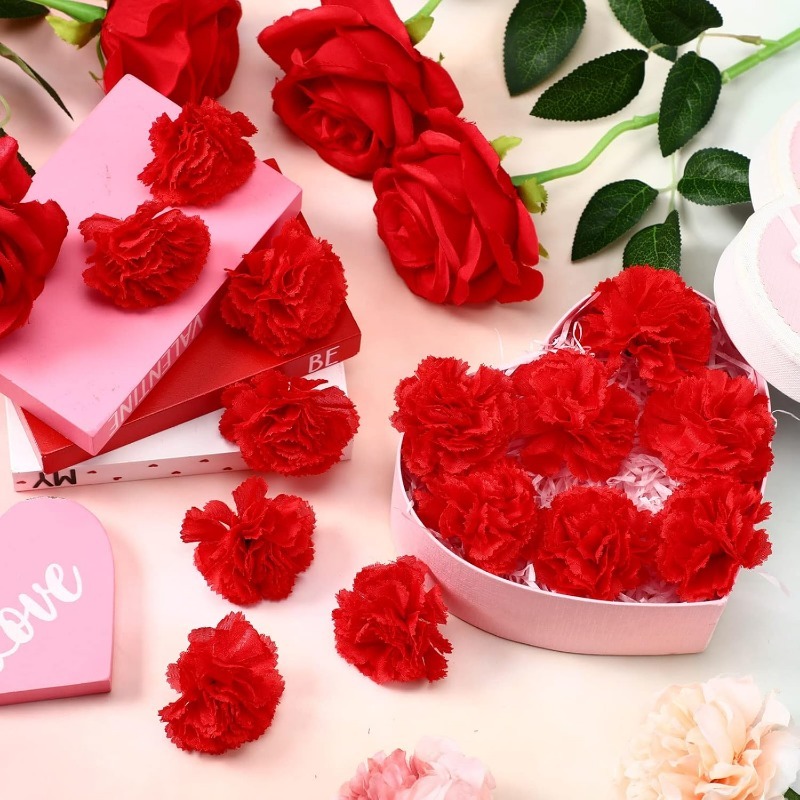 10/20 pçs rosa flor artificial - Christmas Wreath Fake avaliação e preço