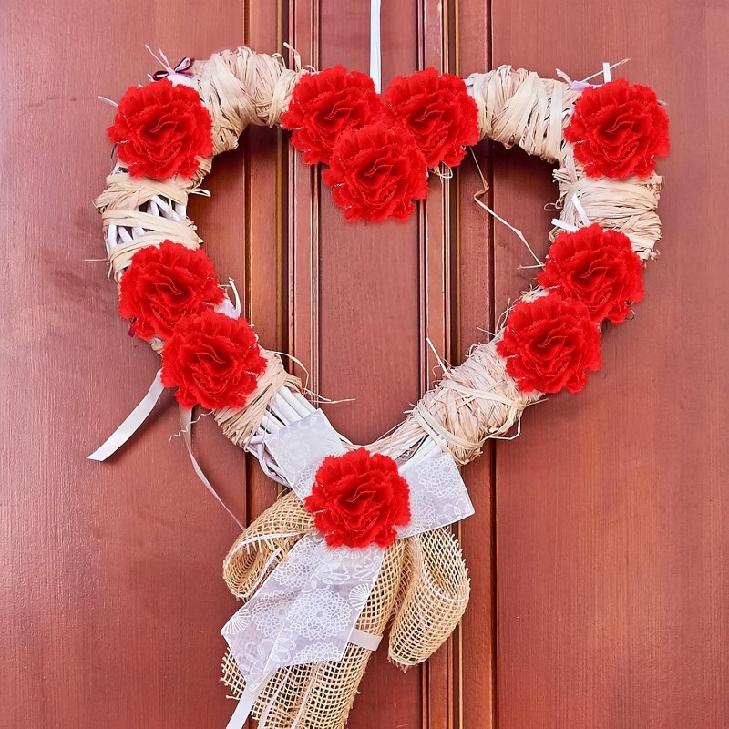 10/20 pçs rosa flor artificial - Christmas Wreath Fake avaliação e preço